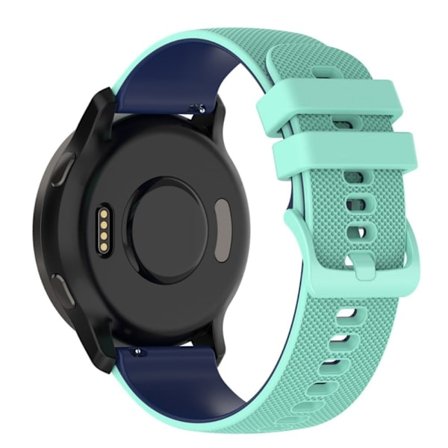 Huawei Watch GT Runner / Watch Buds / Watch 3 Pro klockarmband i silikon med dubbla färger - Teal Grön / Blå
