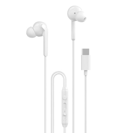 Dudao In-Ear Headset med USB-C-kontakt 1,2m - Vit