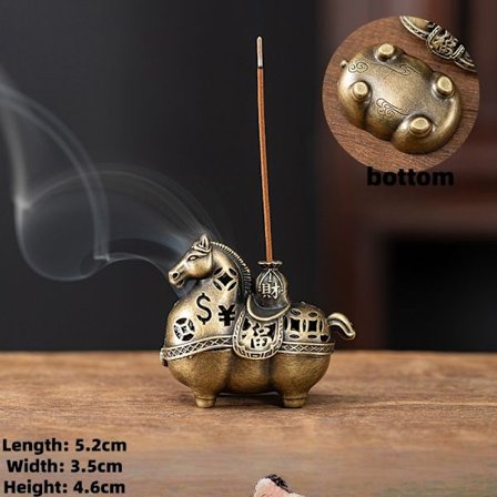 Hestens År Legering Røkelsesbrenner Aromaterapi Brenner Hjem