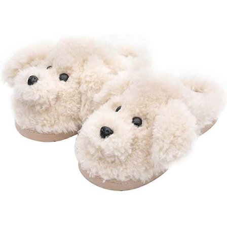 Naisten Söpöt Nalle-eläin Tohvelit Lämpimät Muistivaahto Puuvilla Kodikkaat Pehmeät Fleece Muhkeat Kotitohvelit Sisä- ja Ulkokäyttöön [D]