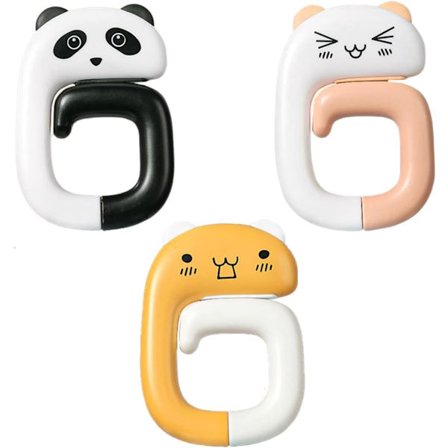 3 kpl Cartoon-taitettavia käsilaukku Koukkuja, Kannettavat laukku Koukkuja