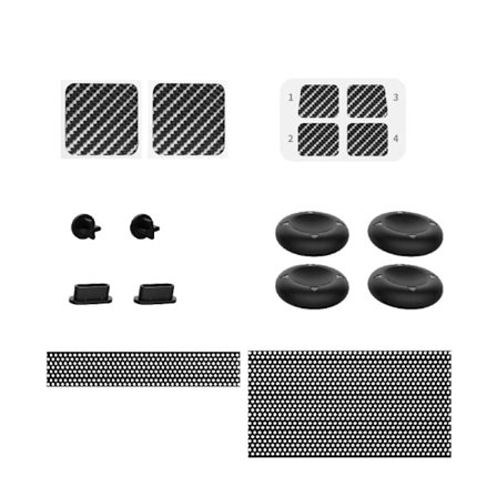 Støvplugg for Steam Deck Spillkontroller, Spillkonsoll Thumbstick Caps, Støvnett, Beskyttende Klistremerker, Sett med Tilbehør