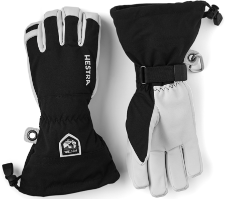 Hestra Army Leather Heli Ski 5-finger Svart