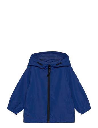 Hooded Jacket Jakke Kåpe Blå Mango*Betinget Tilbud
