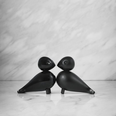 Kay Bojesen Turtelduer Bøk Sort 2stk