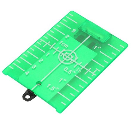 Magnetisk målplade, dobbelt skala lasermålplade med stativ til laserniveaumålelinje (grøn)