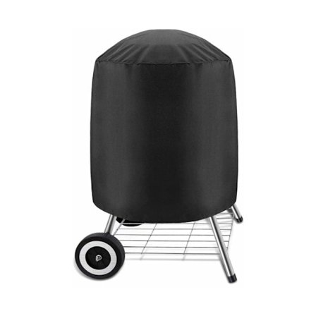 Trekk for kullgrill, vanntett presenning for utendørs grill, rund grilltrekk svart (24 x 28,5 tommer)