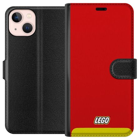 Kompatibelt Plånboksfodral till Apple Apple iPhone 13 mini Lego Röd Gul Poster Byggklossar Officiell Logotyp Leksaker Retro Vintage Design Klassiskt