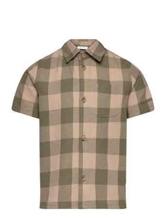 Hank Buffalo Ss Shirt Kids Green Les Deux