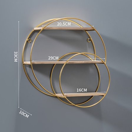 Oppbevaringsstativ Vegg Oppbevaringsstativ HALVSIRKEL GULL HALVSIRKEL GULL