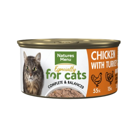 Natures menu - Våtfôr for katter med kylling og kalkun 18 x 85 g - Katt - Kattefôr & kattemat - Våtfôr og våtmat - ZOO.no