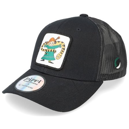 Kinder Pippi Langstrumpf - Schwarz trucker Cap - Kinder Pippi Snake Black Trucker @ Hatstore