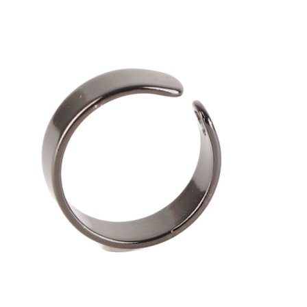 Åben Magnetisk Ring Appetit Kontrol Træthedslindring Sikker Enkel Magnet Kobberring til Mænd Sort (FMY)