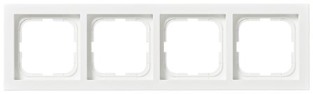 ABB 1724F85-884 Dekselramme 4-rom, hvit, 85 mm, Strømbrytere & vegguttak