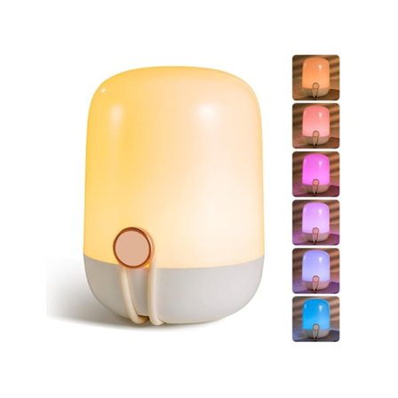 Nattlampa LED Touch Nattlampa för Amning och Inlindning LED Touch Nattlampa för Barnrum Uppladdningsbar Av