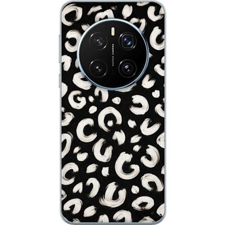 Kompatibelt Mobilskal till Honor Honor Magic7 Pro Grafisk leopardkänsla i svart och vitt