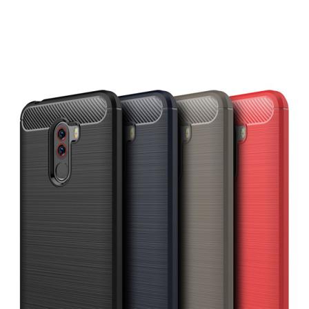 Stöttåligt Armor Carbon Tpu-skal Xiaomi Pocophone F1 - Fler Färg Svart