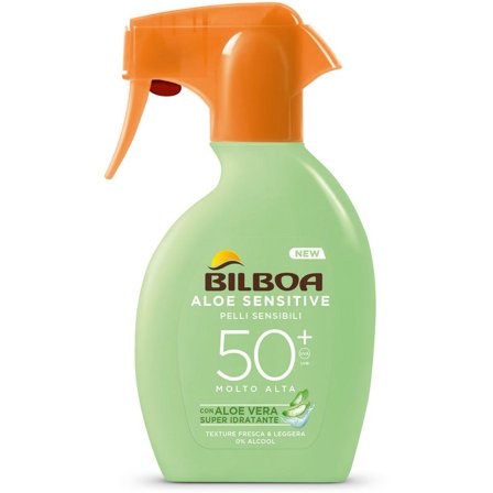 Bilboa Aloe Sensitive Pelli Sensibili Trigger Solare Corpo SPF50+