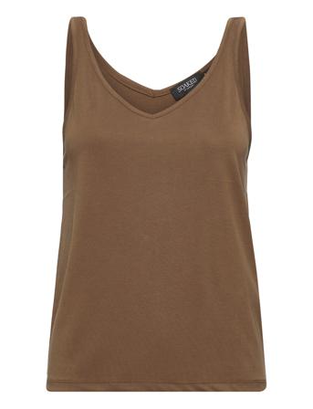 Slcolumbine Tank Top Top Ærmeløs Top Brun Soaked In Luxury