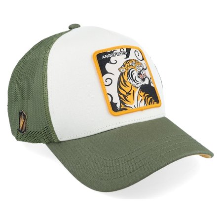Capslab - Fantastic Beasts Angry Tiger Dark Green/White Trucker Trucker Green Cap - @ Hatstore