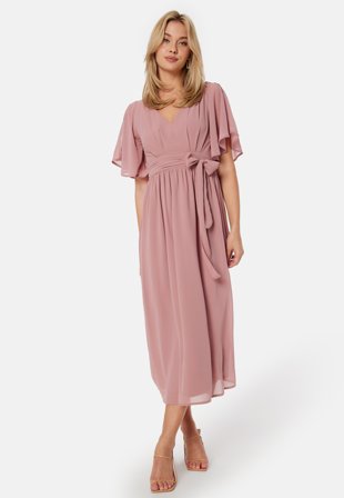 Bubbleroom Occasion Butterfly Sleeve Midi Dress Klær