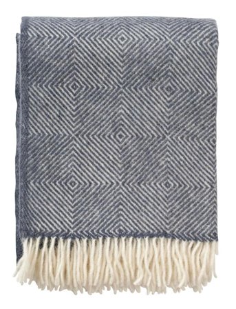 Klippan Ullpledd Gooseye Smokey-Blue 130x200