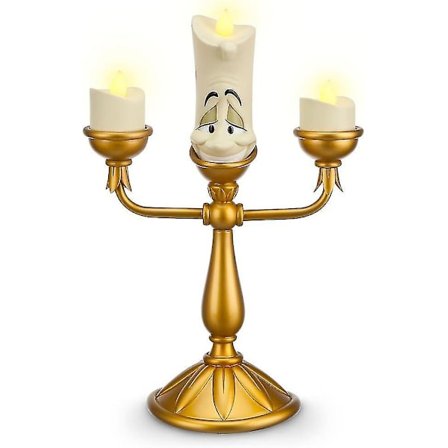 Skjønnheten og Udyret Lysestake Lampe, Lumiere Statue, For Bryllupsbord og Julebord Hjemmedekorasjon