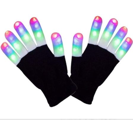 LED-valo/värikkäät hanskat, LED-vilkkuvat/ Monikäyttöiset juhliin/klubille/juhliin/jouluun/juoksuun