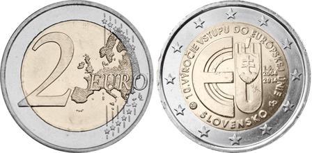 Slovakiet 2014 - 10 år for Den Slovakiske Republik i EU - 2 euro mønt