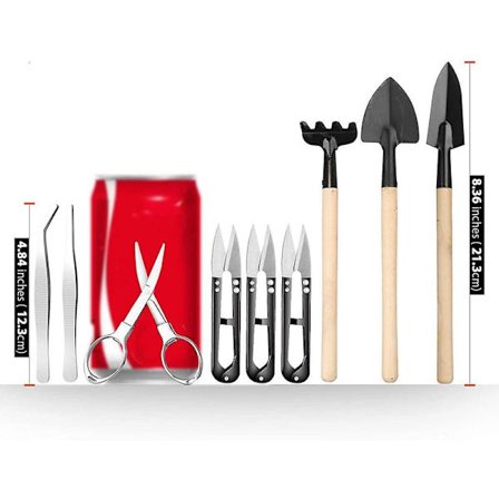 9 kpl Bonsai-työkaluja maaperän kosteusmittarilla, 3-in-1 kosteussensori