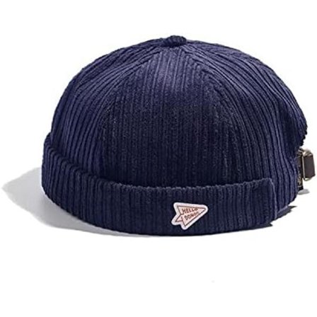Corduroykeps med justerbar kant, retro rullad kant, hamnhatt, arbetare, sjömanskeps, mössa, mössa, docker, Leon-hatt