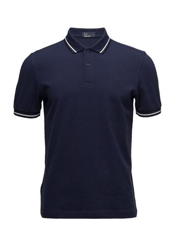 Twin Tipped Fp Shirt Polos Short-sleeved Blå Fred Perry