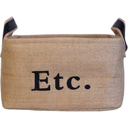 Firkantet opbevaringskurv, fås i 3 størrelser, naturlig jute, S HGJ