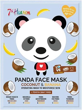7th Heaven Maschera Viso Tessuto Stampa Panda Adulti/Bambini 8