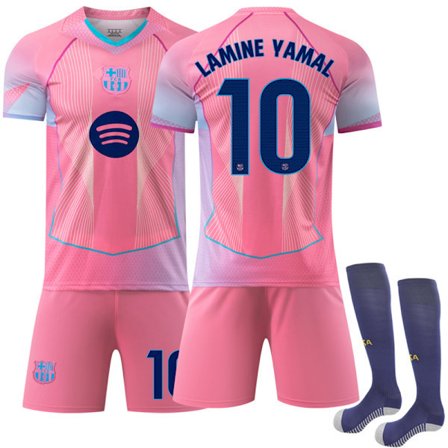 2025-2026 Barcelona Hemma Specialversjon fotballdrakt for barn No.10 Yamal No.10 Yamal