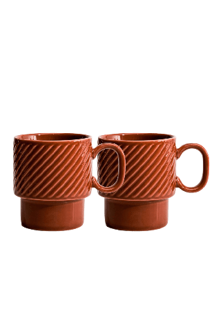 Sagaform Coffee & More kaffemugg, 2-pack Kök matlagning Orange 30CL
