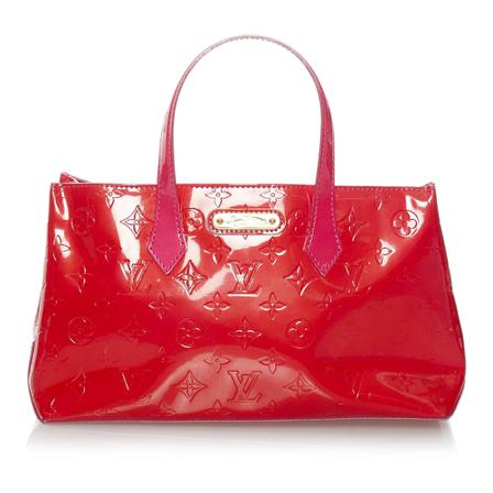 Louis Vuitton Vintage Pre-owned Vernis Wilshire PM Leather , Rood , Dames , Maat: ONE Size Vintage Tassen