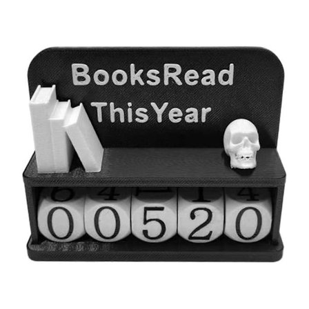 Tänä vuonna luetut kirjat -koristeet - Lukuseuranta ja kirjalaskuri, kirjahyllyn sisustus, täydellinen lahja lukijoille, kirjojen ystäville, 
