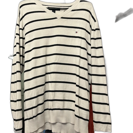 Vit och svart randig tröja från Tommy Hilfiger