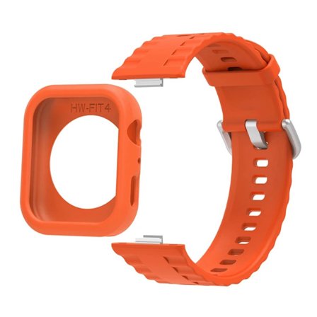 Silikonarmband för Huawei Watch Fit 4 Pro, fallskydd, mjukt fodral för Huawei Watch Fit 4/4Pro, andningsbart armband för fit 4