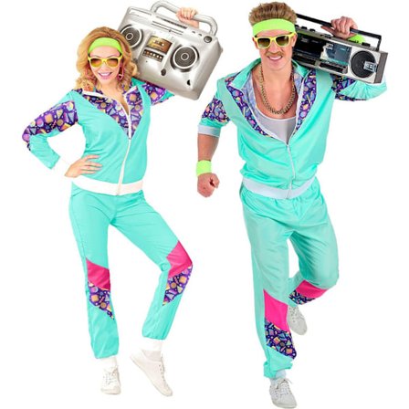 Kostymspårbyxa, Disco, 80-tals Outfit, Joggingdräkt, Maskeraddräkter