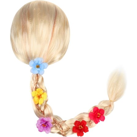Prinsesse Fletning Paryk (85cm), Rapunzel Kostume Paryk til Børn, Blond Prinsesse Paryk til Piger, Cosplay Paryk