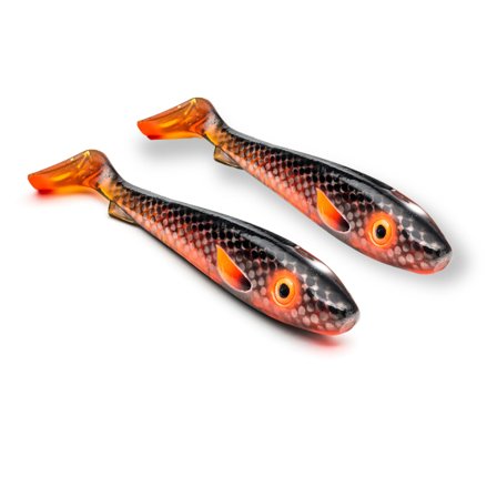 SvartZonker Big McRubber 25cm Flash Series (2-pack) - Motoroil Black B