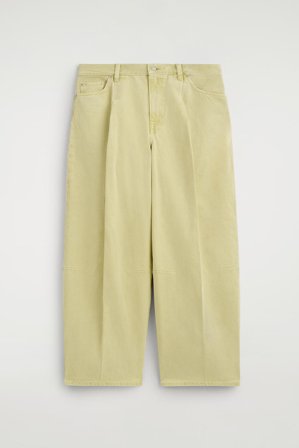 COS Women's Twine Barrel-Leg Jeans in Yellow
