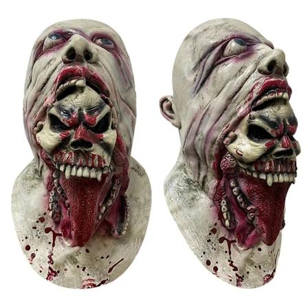 Halloween-mask för likätande boll Charlie, läskig latexmask för uppträdanden, roliga rekvisita, lurigt och roligt huvudbonad 2