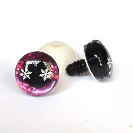 Plastsäkerhetsögon Glitter Crystal Eyes 6 6