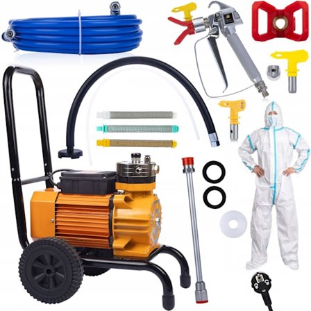 Fargspruta Strong Blue Storm SBS03 – 3500W 22MPA 18L/Min | Komplett Set | Munstycke 513 Filter 30/60/100 | Skyddsdrakt