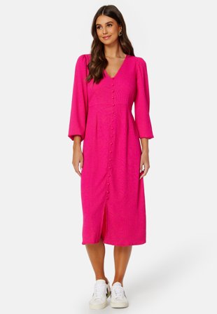 Happy Holly Gwen Structure Dress Cerise Klær