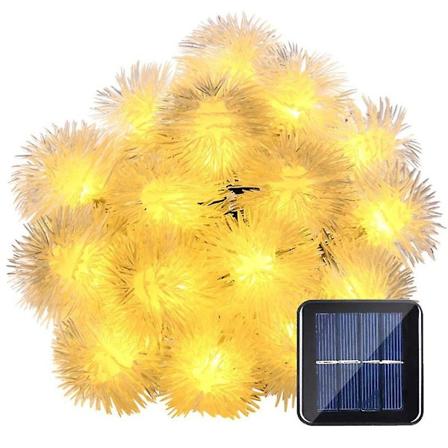 7m 50 LED Solar-valoketju Fairy Dekoratiiviset Valot Juhliin ja Juhlapyhiin (L mmin Valkoinen)