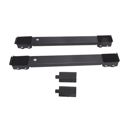 2 sæt Mobilt Rullefod Møbler Forhøjet Base Bevægelige Hjul til Køleskab Vaskemaskine Sort